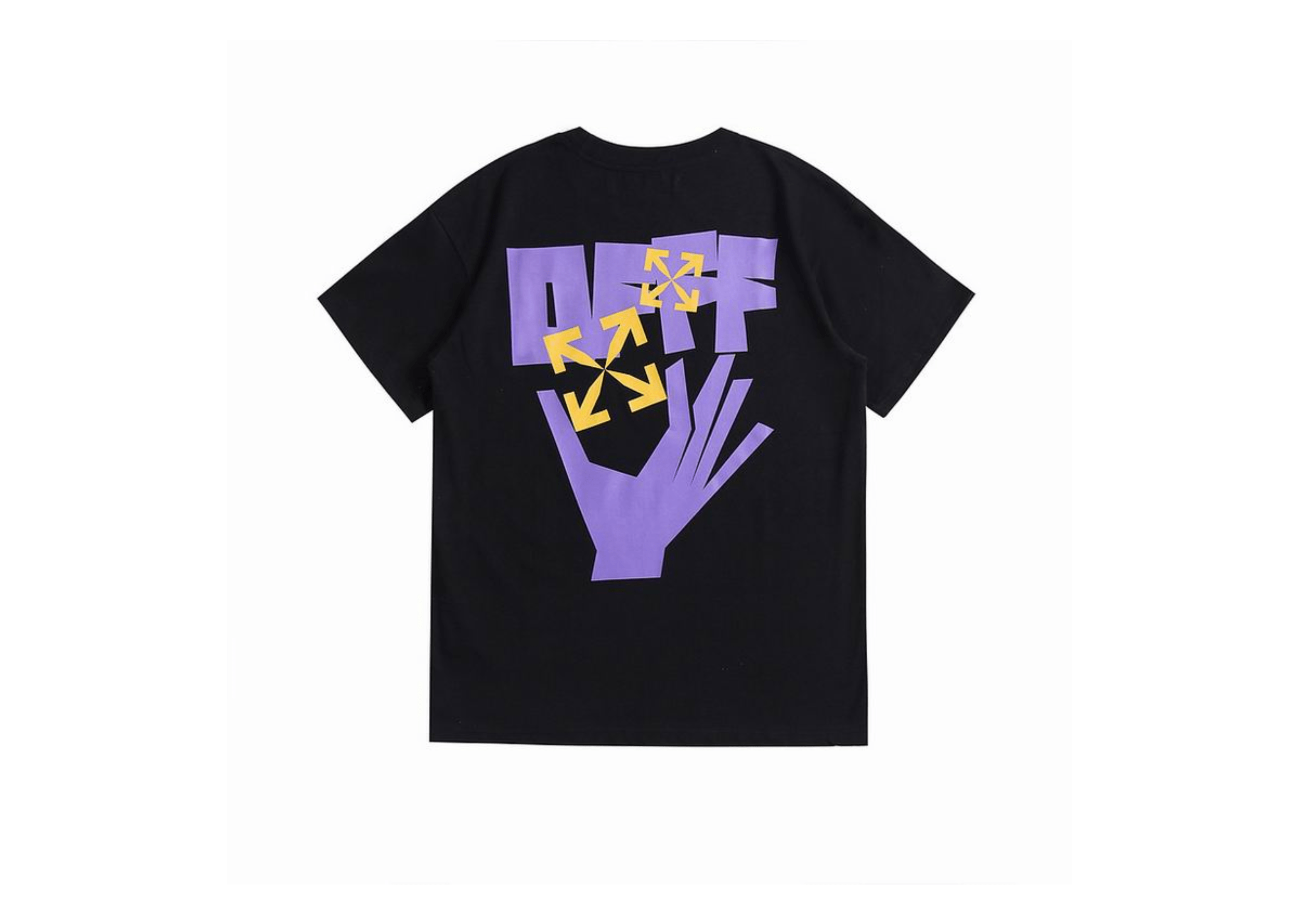 Up to 90 off - Off-White Clothing Off-White - Printed Purple Logo Black T-Shirt