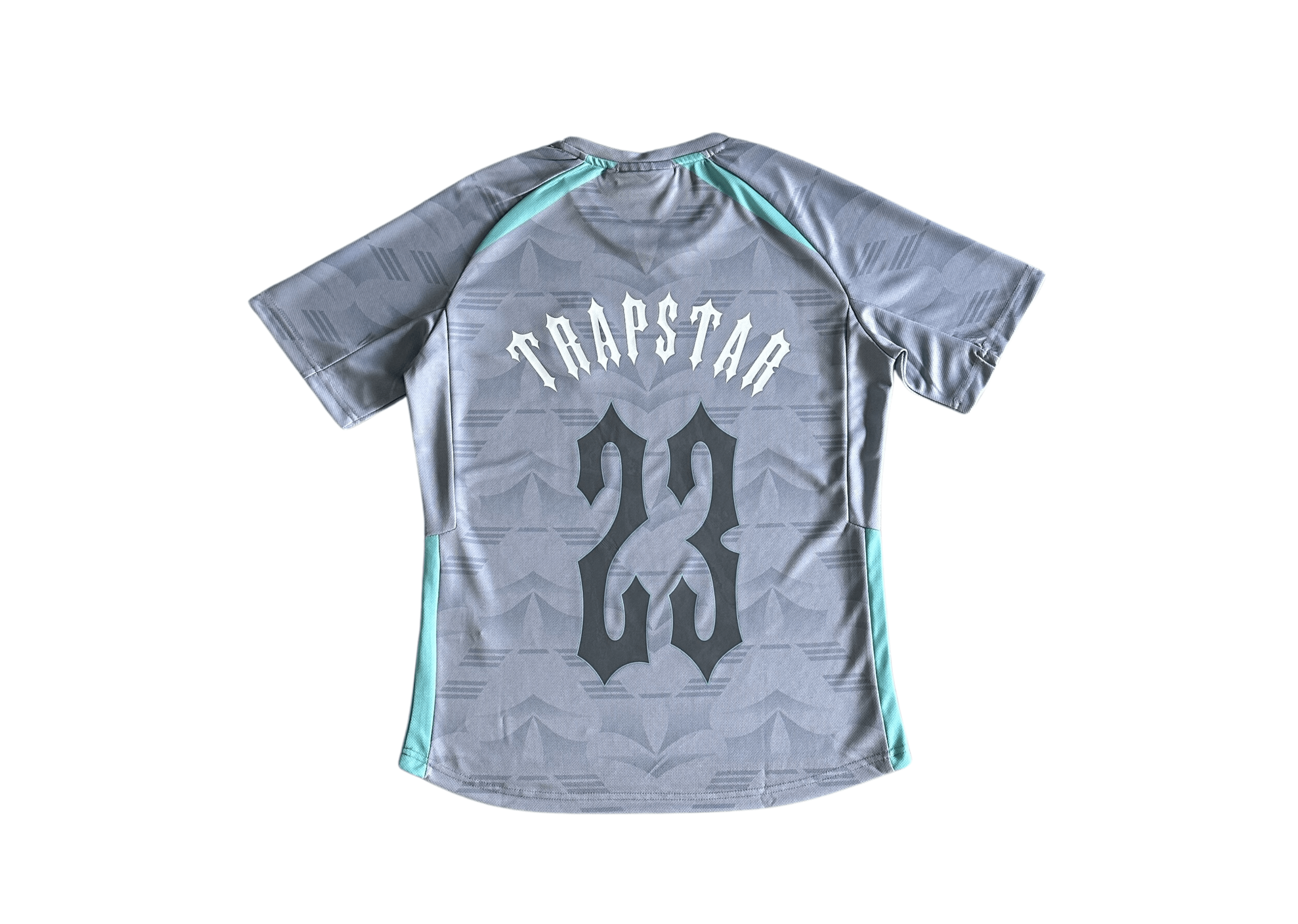 Up to 90 off - Trapstar Clothing TRAPSTAR - FOOTBALL GREY/SEA BLUE T-SHIRT