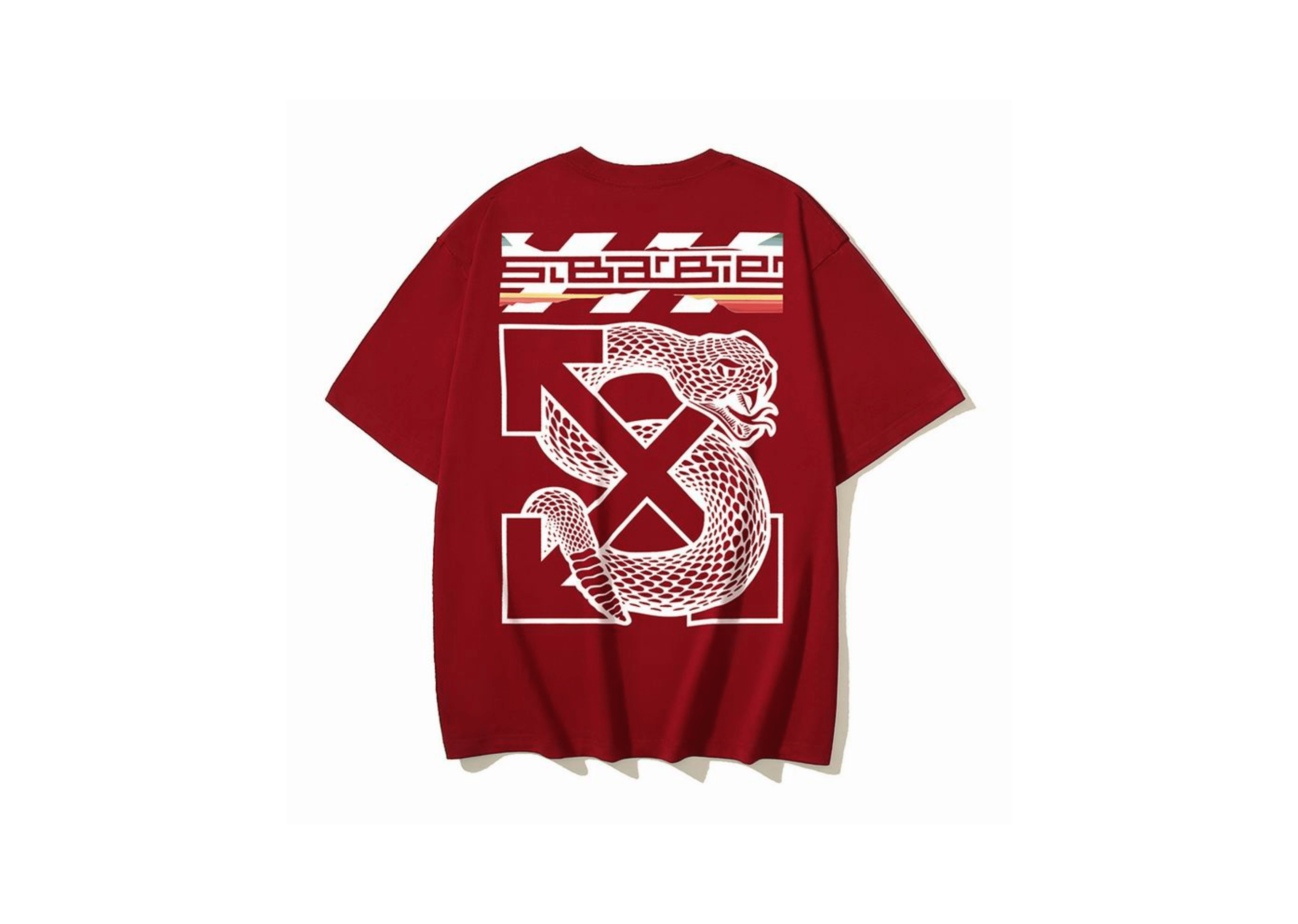 Up to 90 off - Off-White Clothing Off-White X Slb - Printed Arrow W/ Snake Red T-Shirt