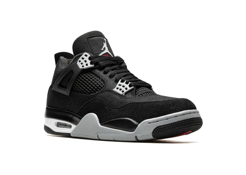 Air Jordan 4 schwarze Leinwand