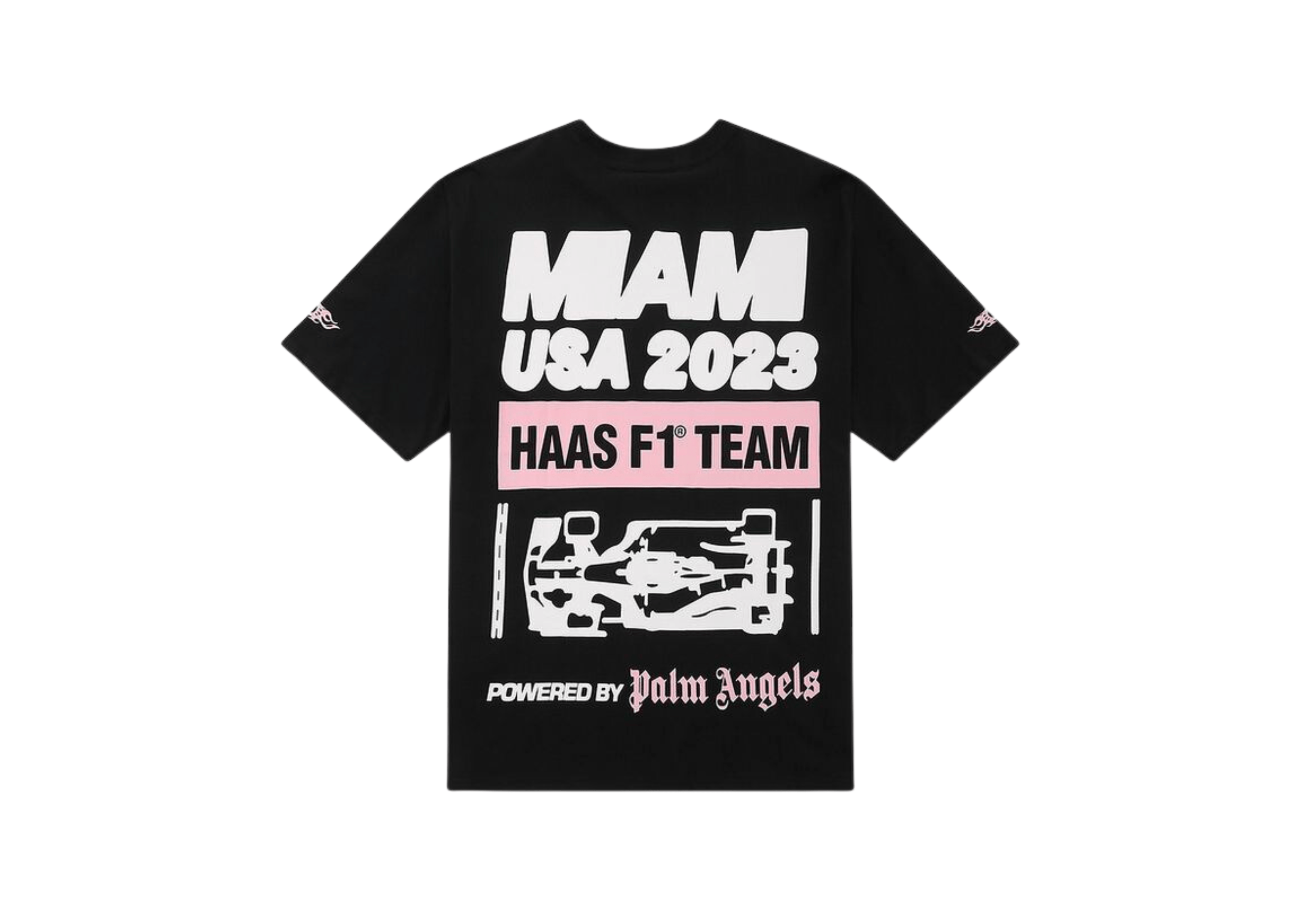 Up to 90 off - Palm Angels Clothing Palm Angels - 'F1 Miami Usa 23' Black T-Shirt