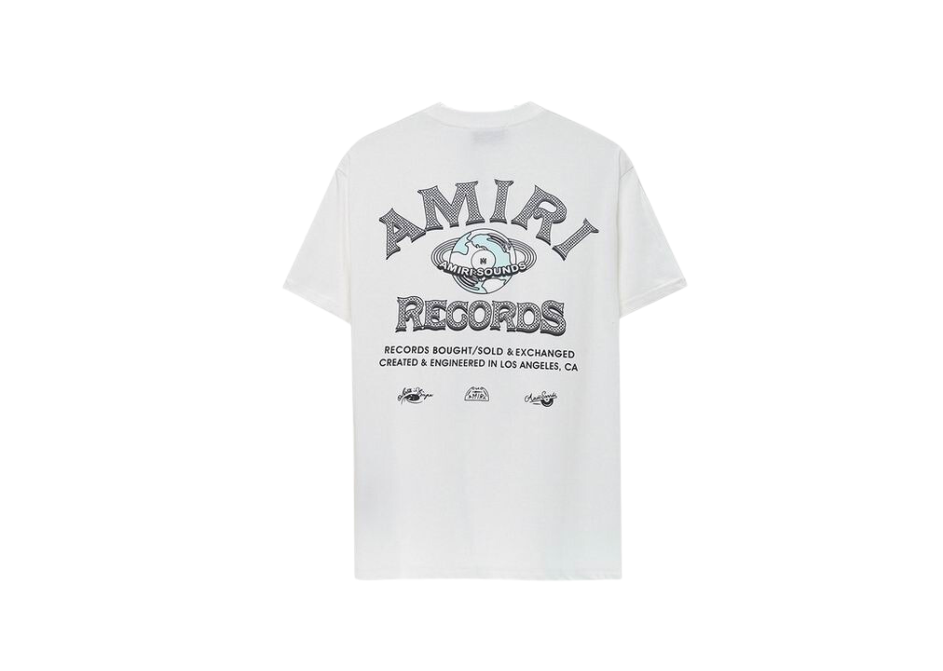 Amiri - Printed Amiri Sounds Logo White T-Shirt