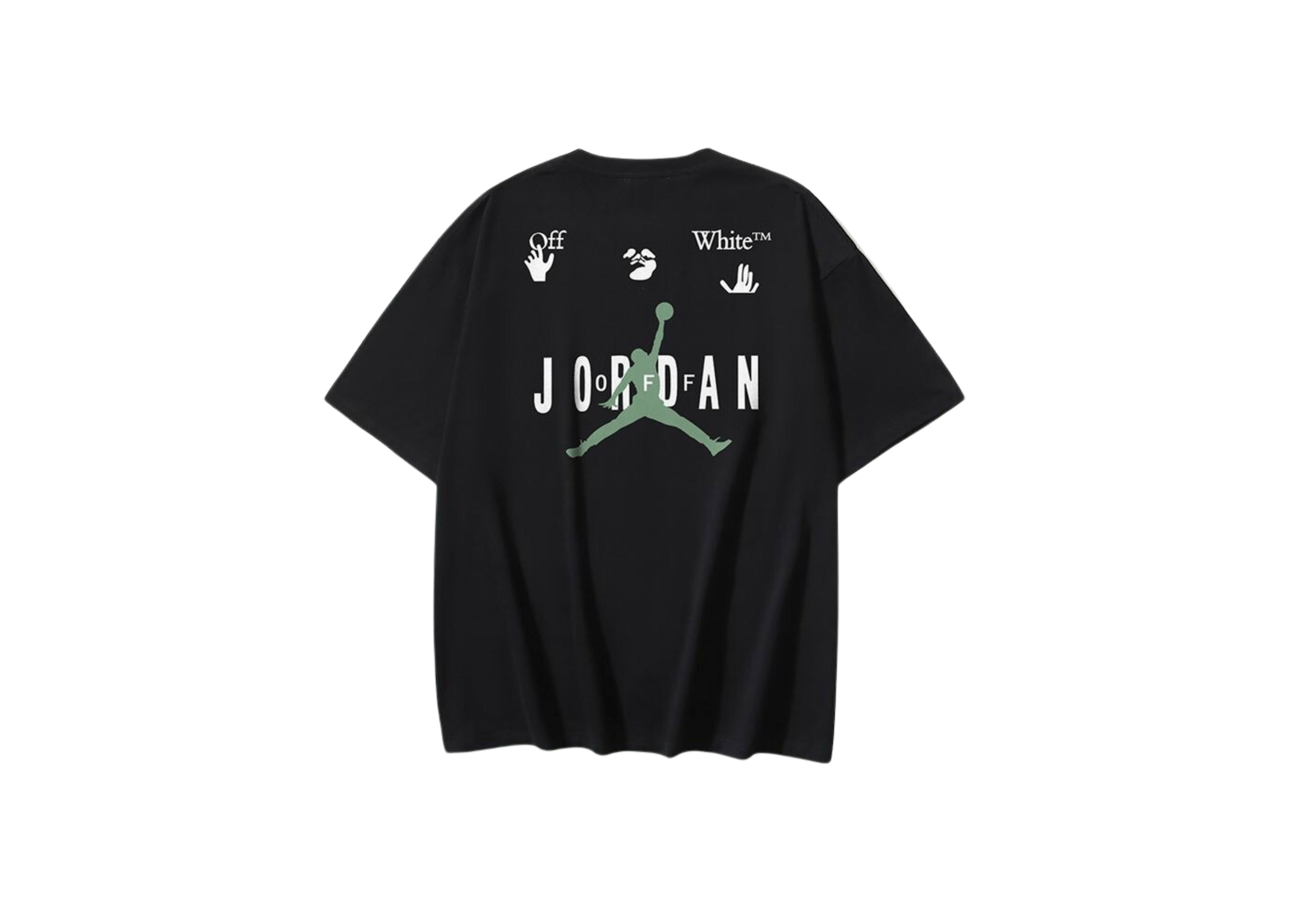 Up to 90 off - Off-White Clothing Off-White X Jordan - Printed Logo Black T-Shirt