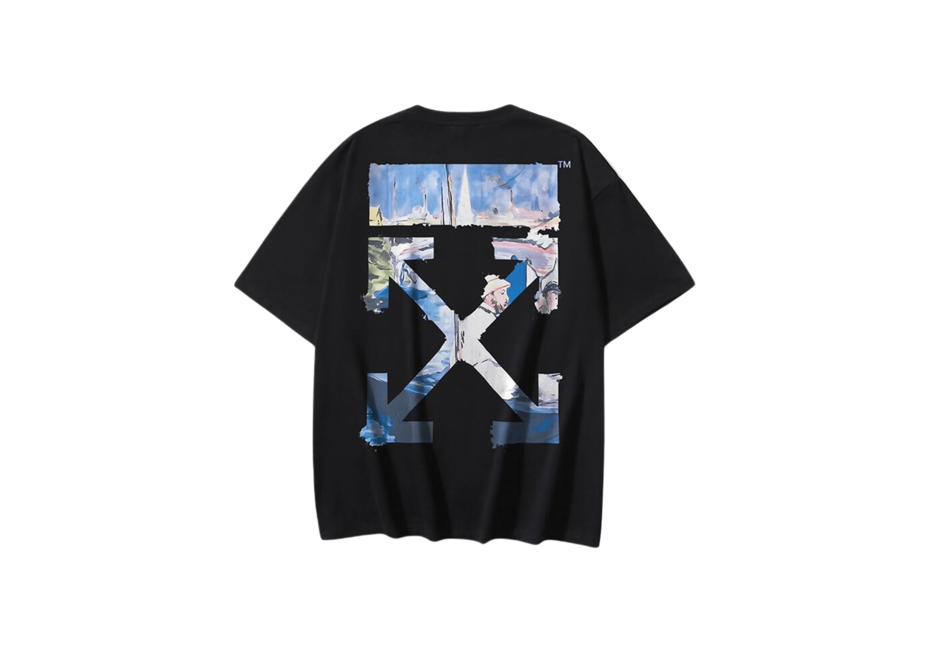 Up to 90 off - Off-White Clothing Off-White - Printed Art Paint Black T-Shirt