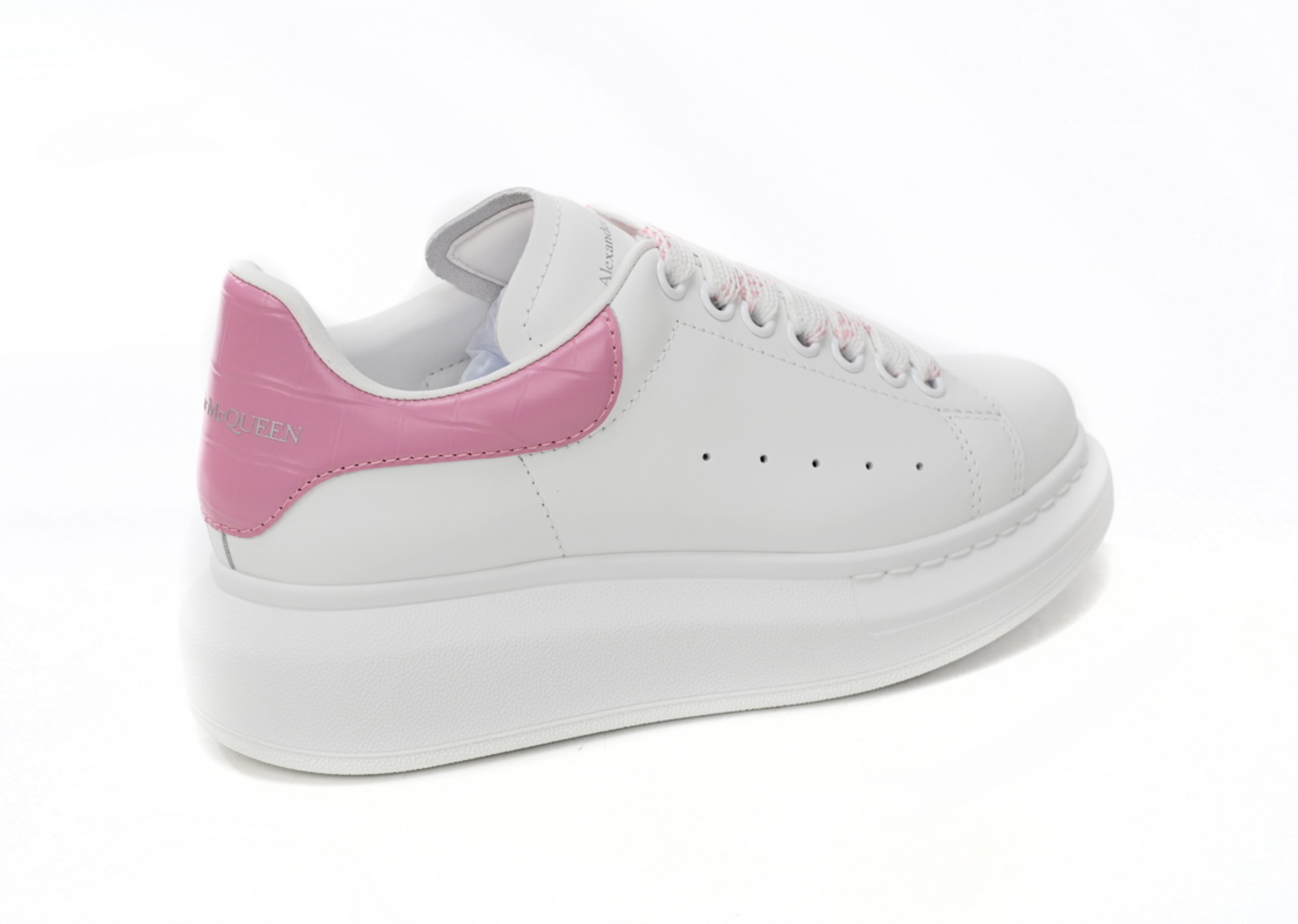 Alexander McQueen överdimensionerade sneaker rosa stenmönster