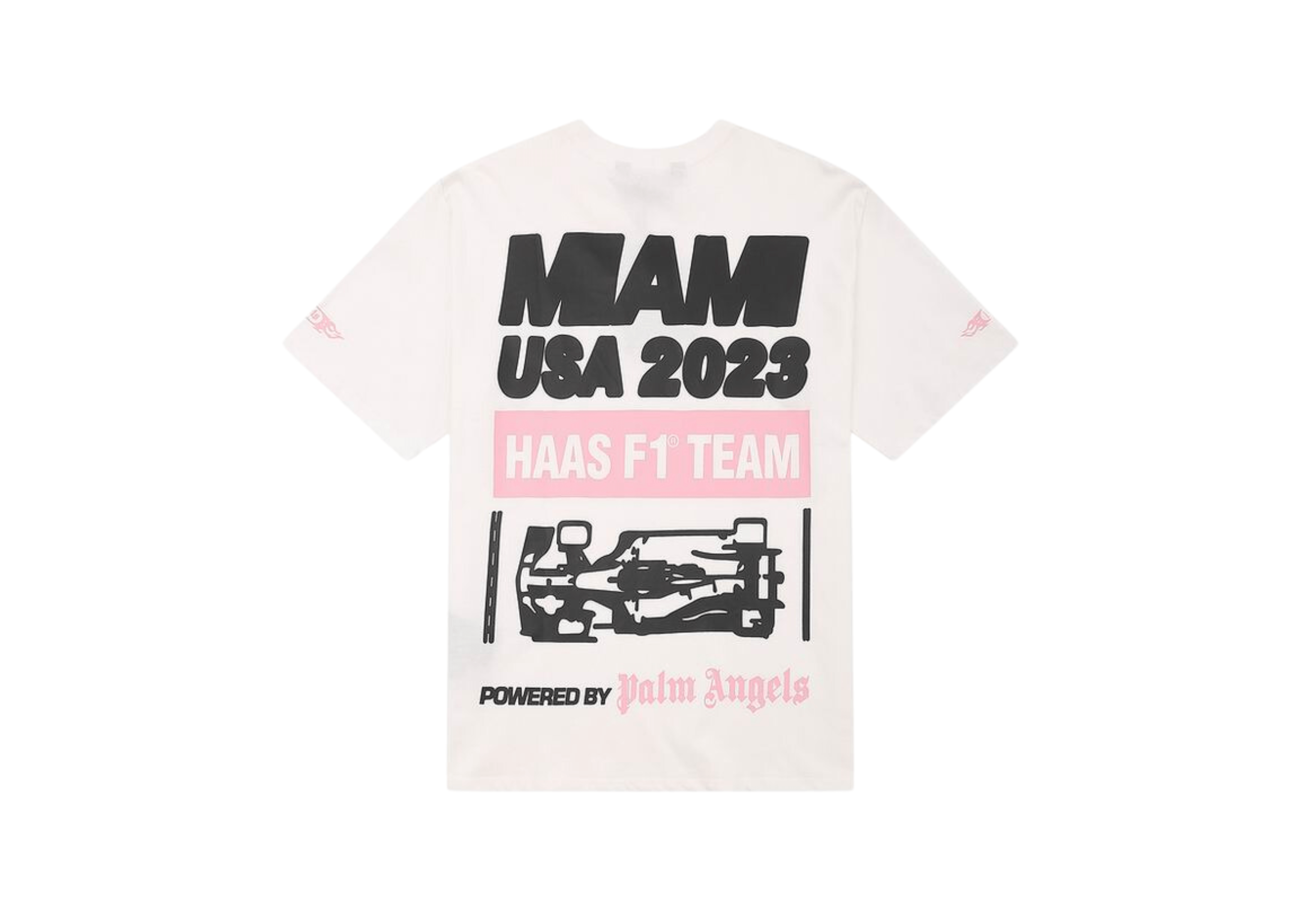 Up to 90 off - Palm Angels Clothing Palm Angels - 'F1 Miami Usa 23' White T-Shirt