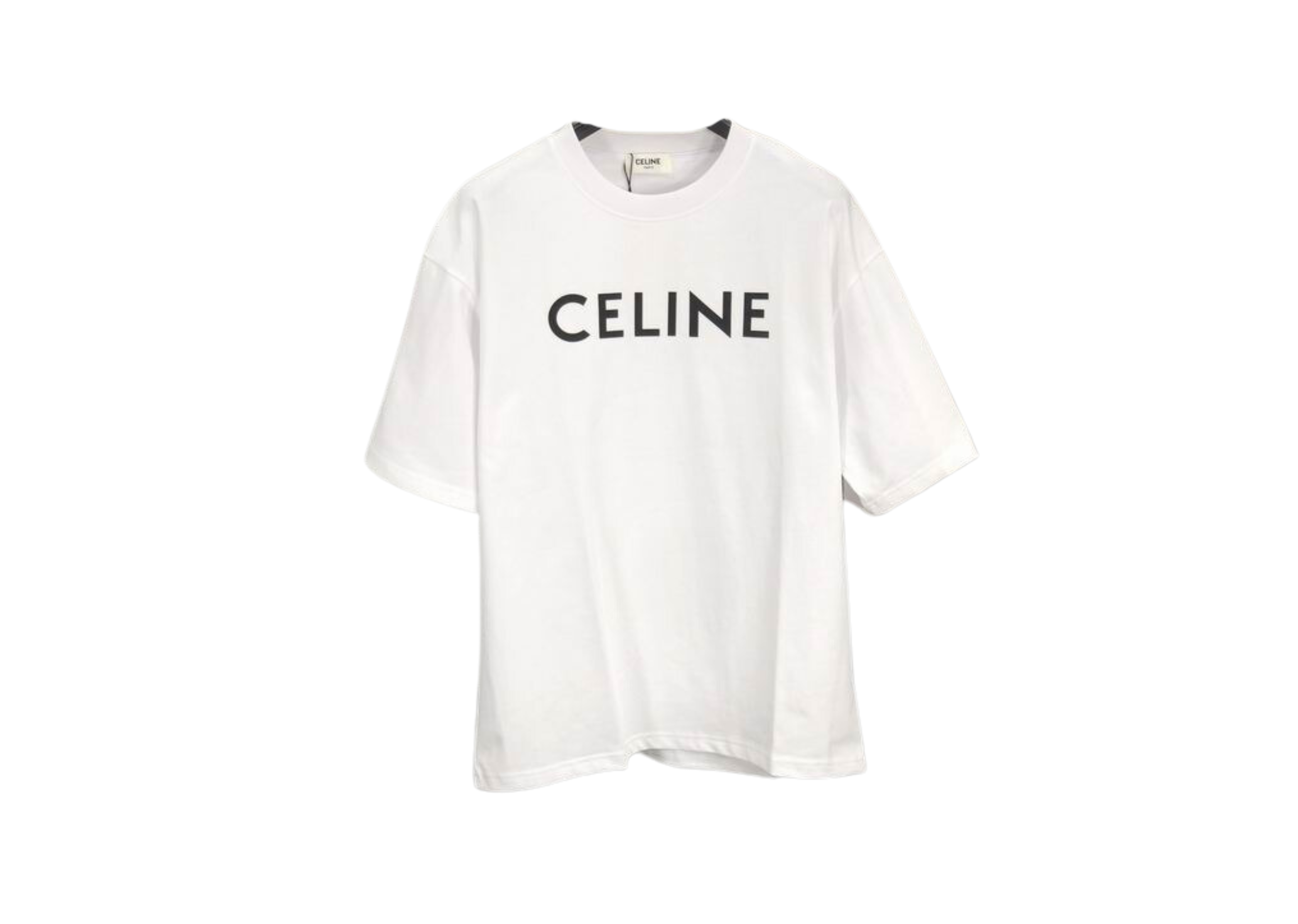 Celine - gedréckt schwaarz / wäiss T-Shirt