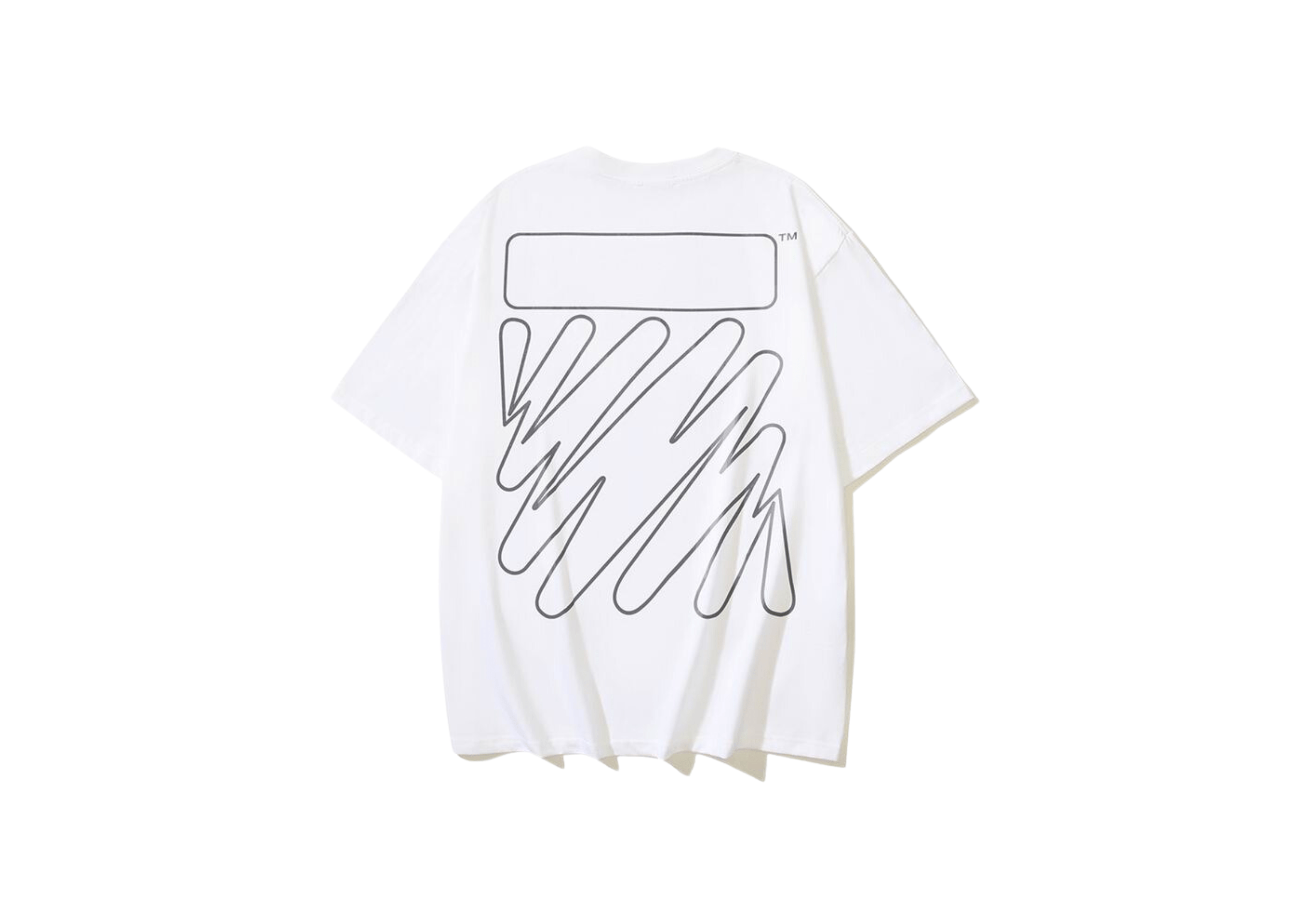 Up to 90 off - Off-White Clothing Off-White - Printed Wave Outline White T-Shirt