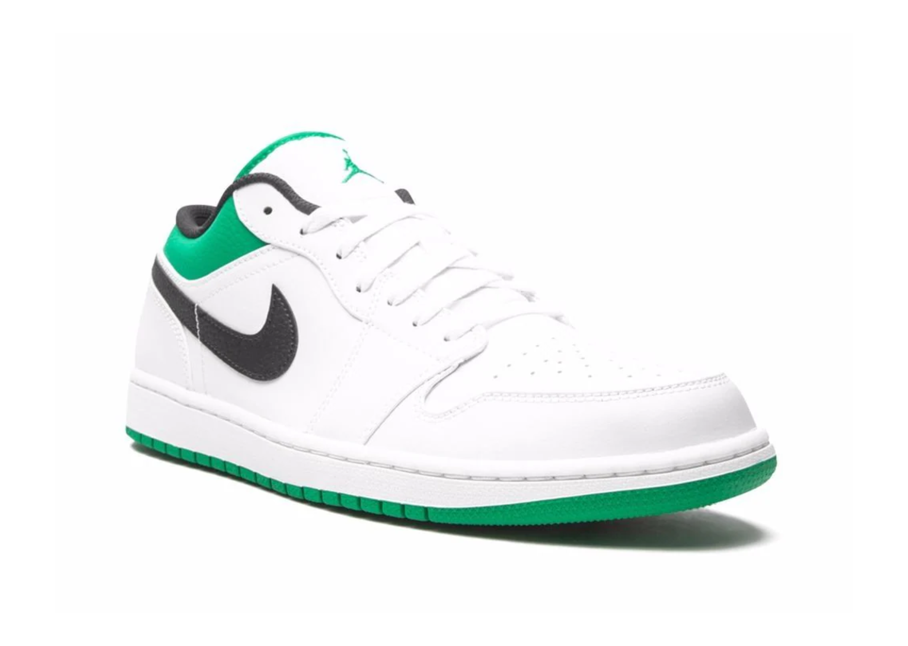 „Air Jordan 1 Low White Lucky Green“