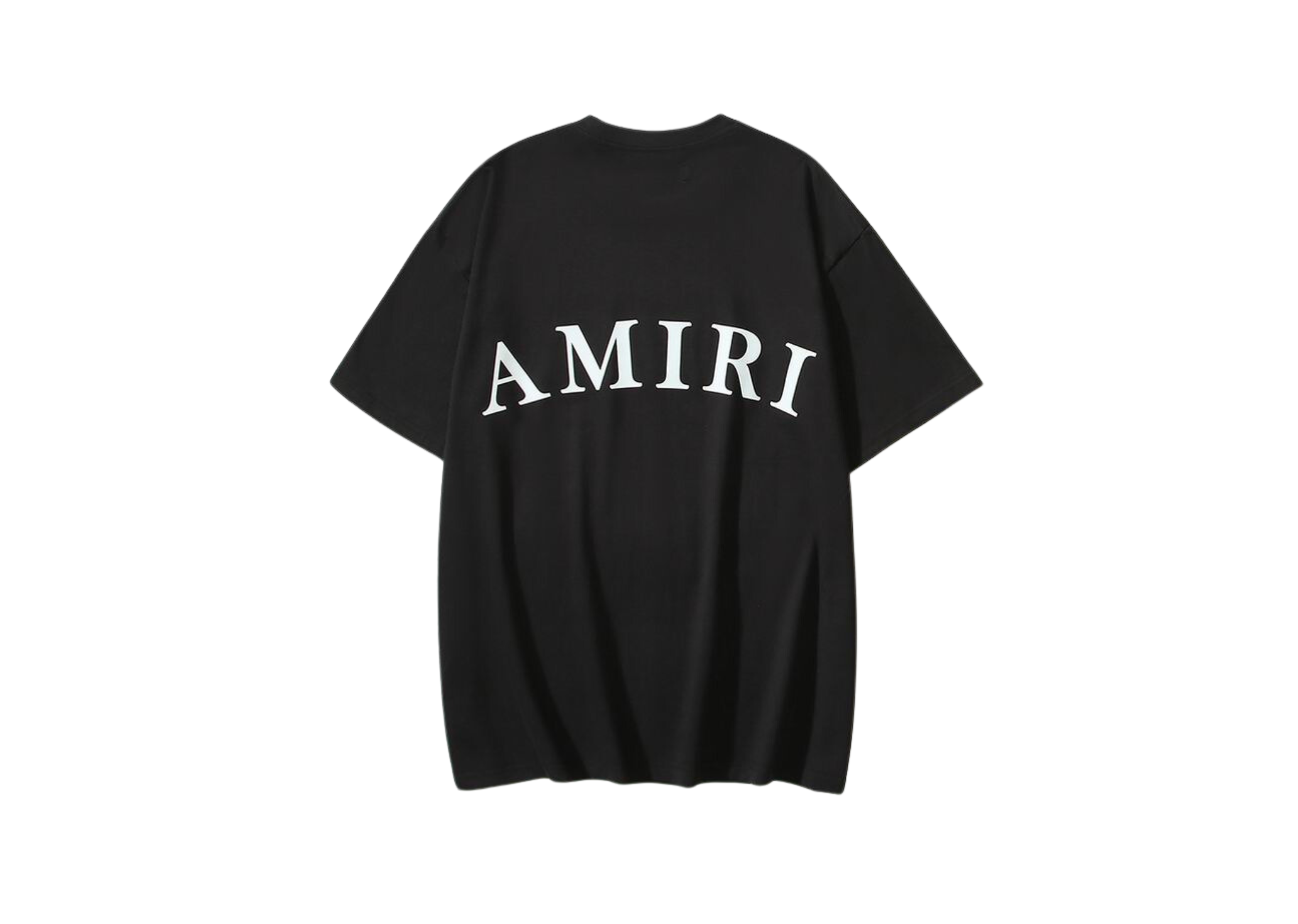 Amiri - Black T -shirt voor voor en achterkant van de voor- en achterkant