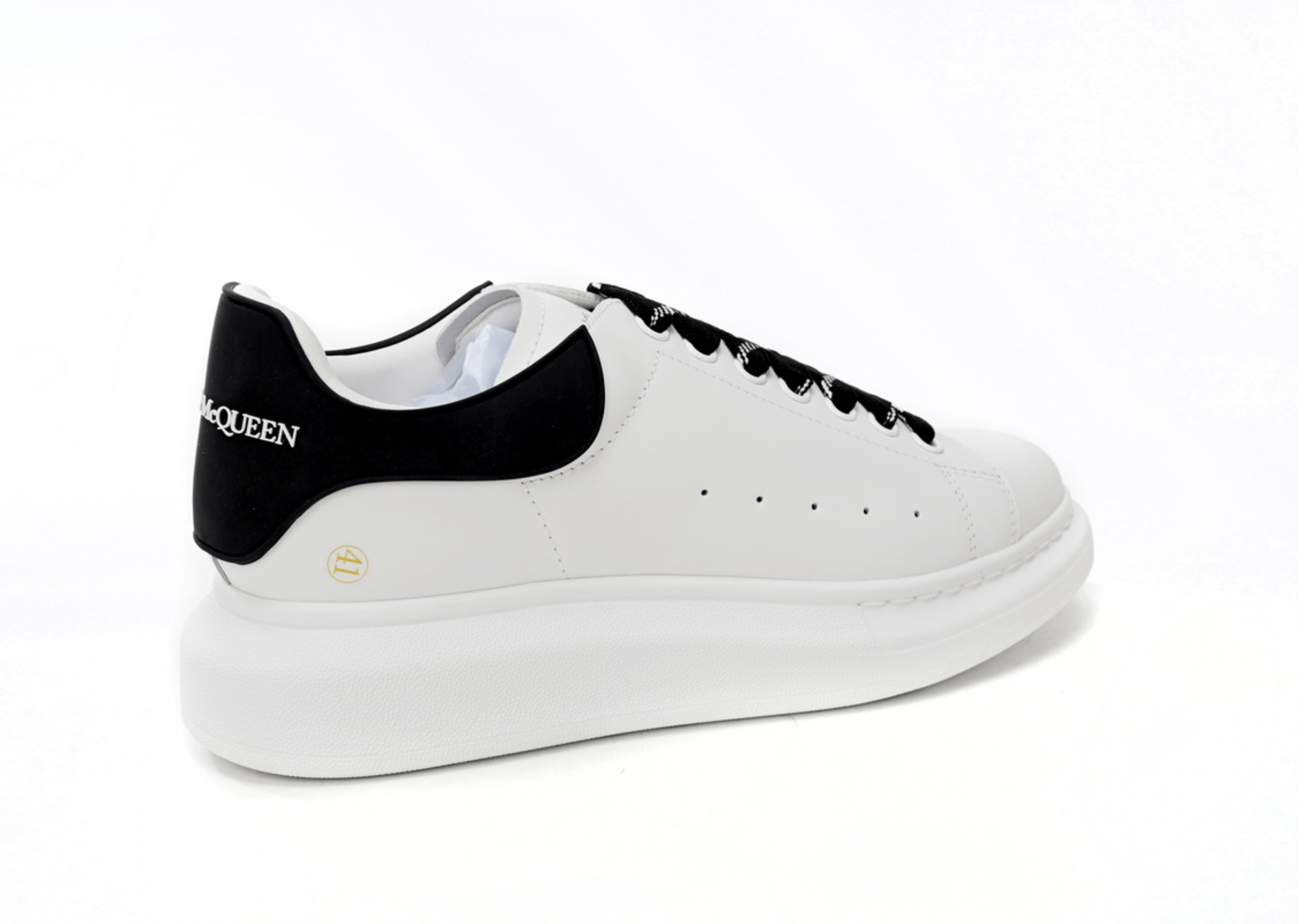 Up to 90 off - Alexander McQueen Sneakers Alexander Mcqueen Oversized Sneaker White Black Vinyl