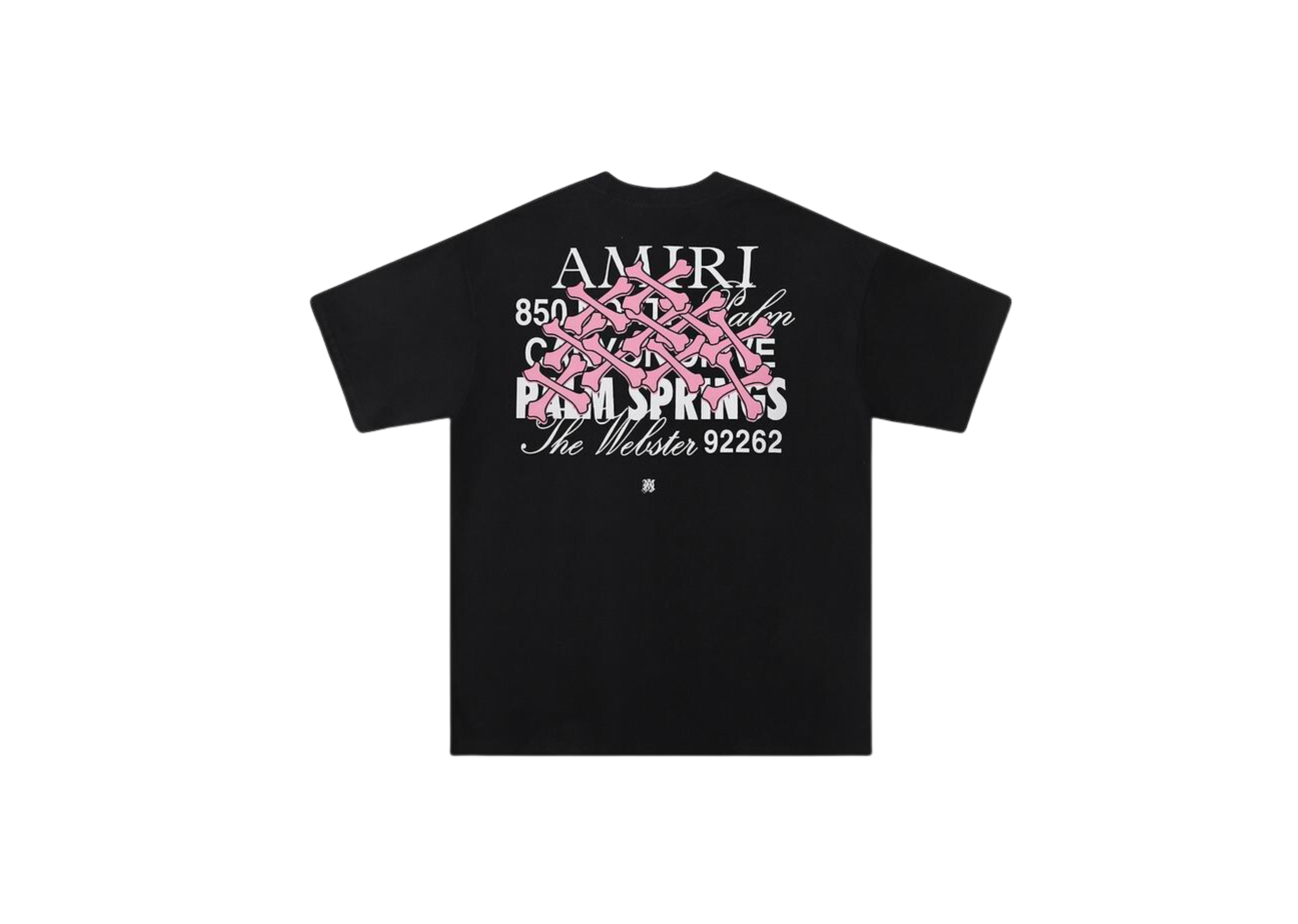 Amiri - Printed Palm Springs Logo Black T-Shirt