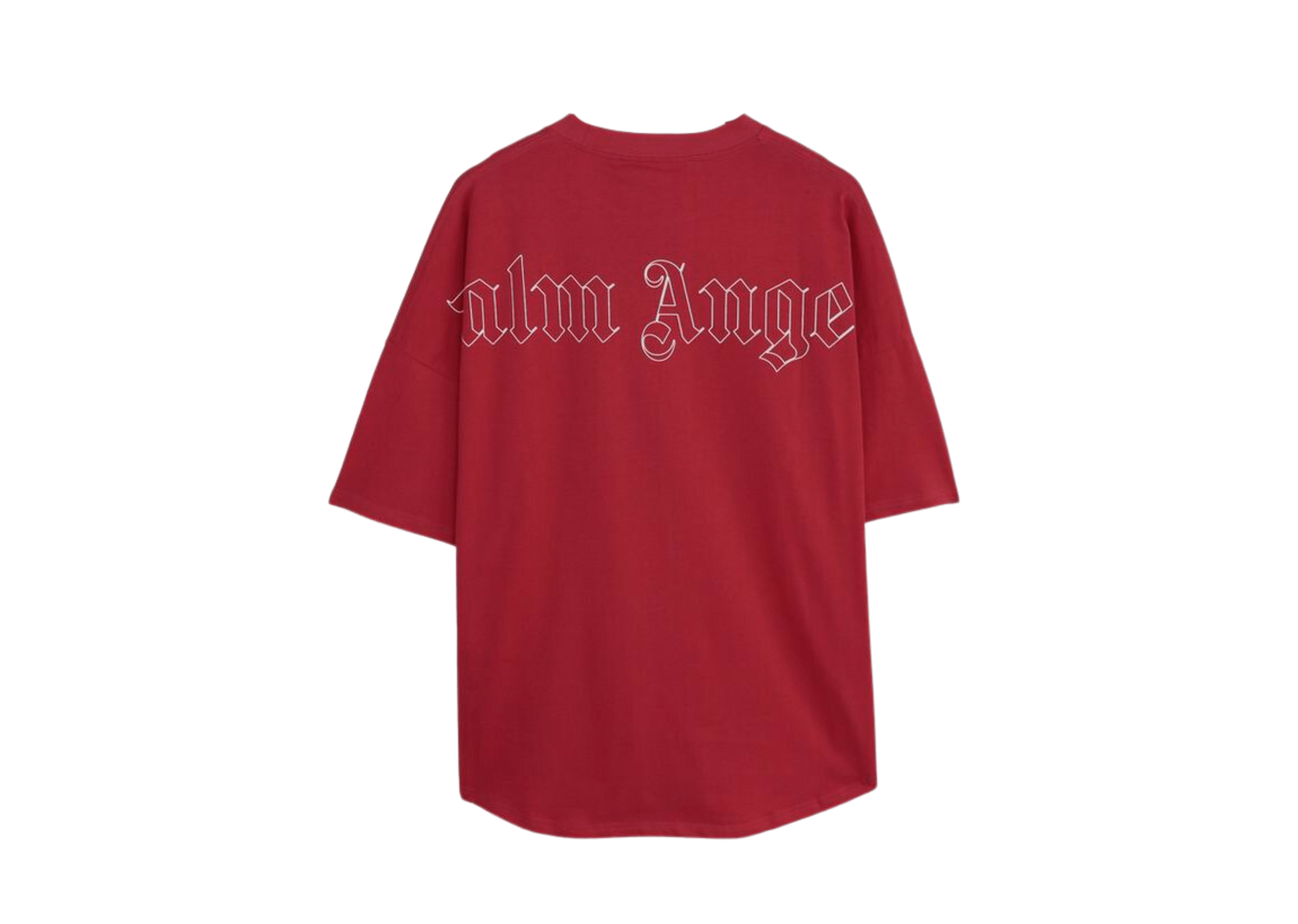 Up to 90 off - Palm Angels Clothing Palm Angels - Printed Logo Oversized Red T-Shirt