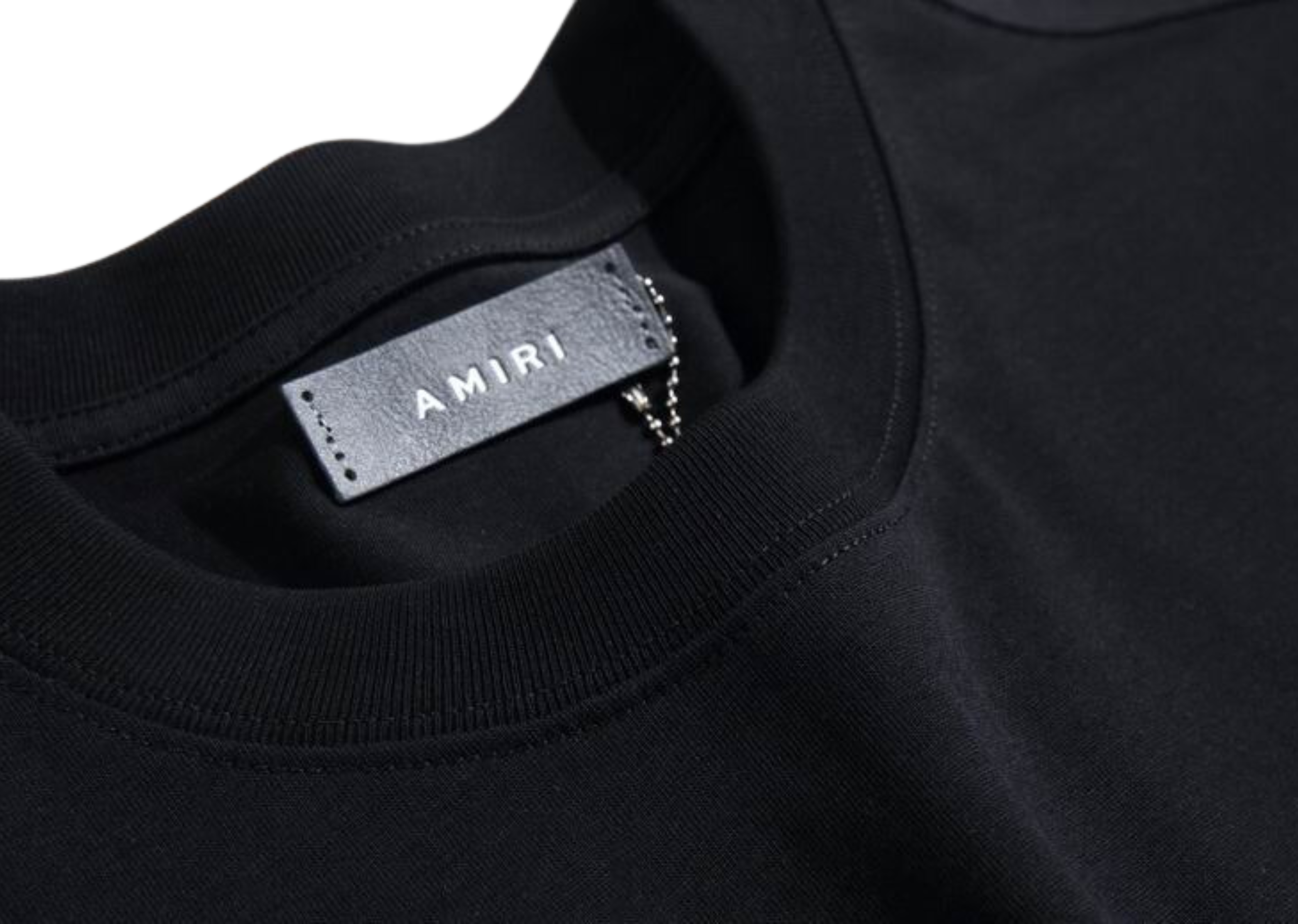 Amiri - Trykt designlogo sort t -shirt