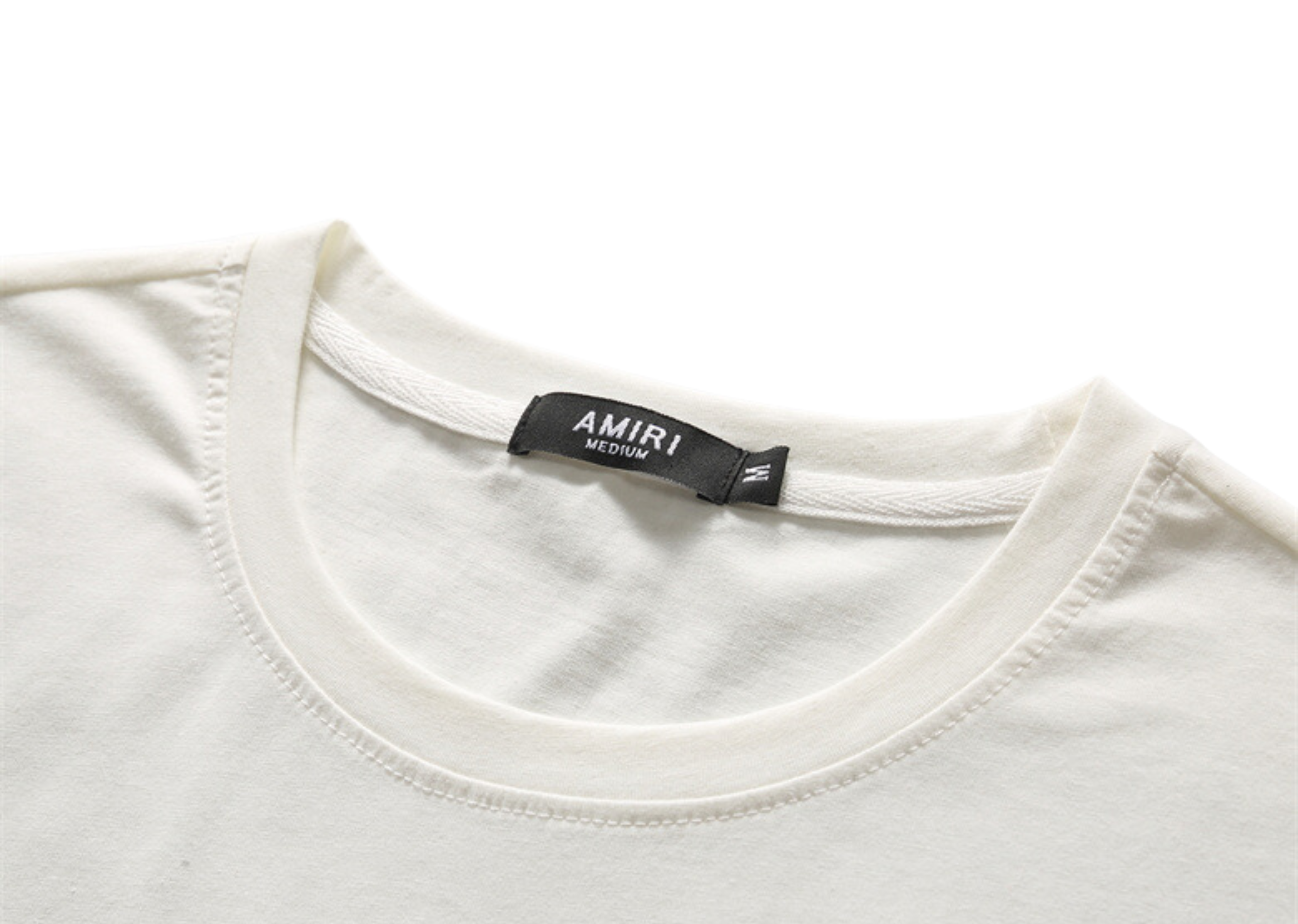 Amiri - T-shirt blanc de logo abstrait imprimé