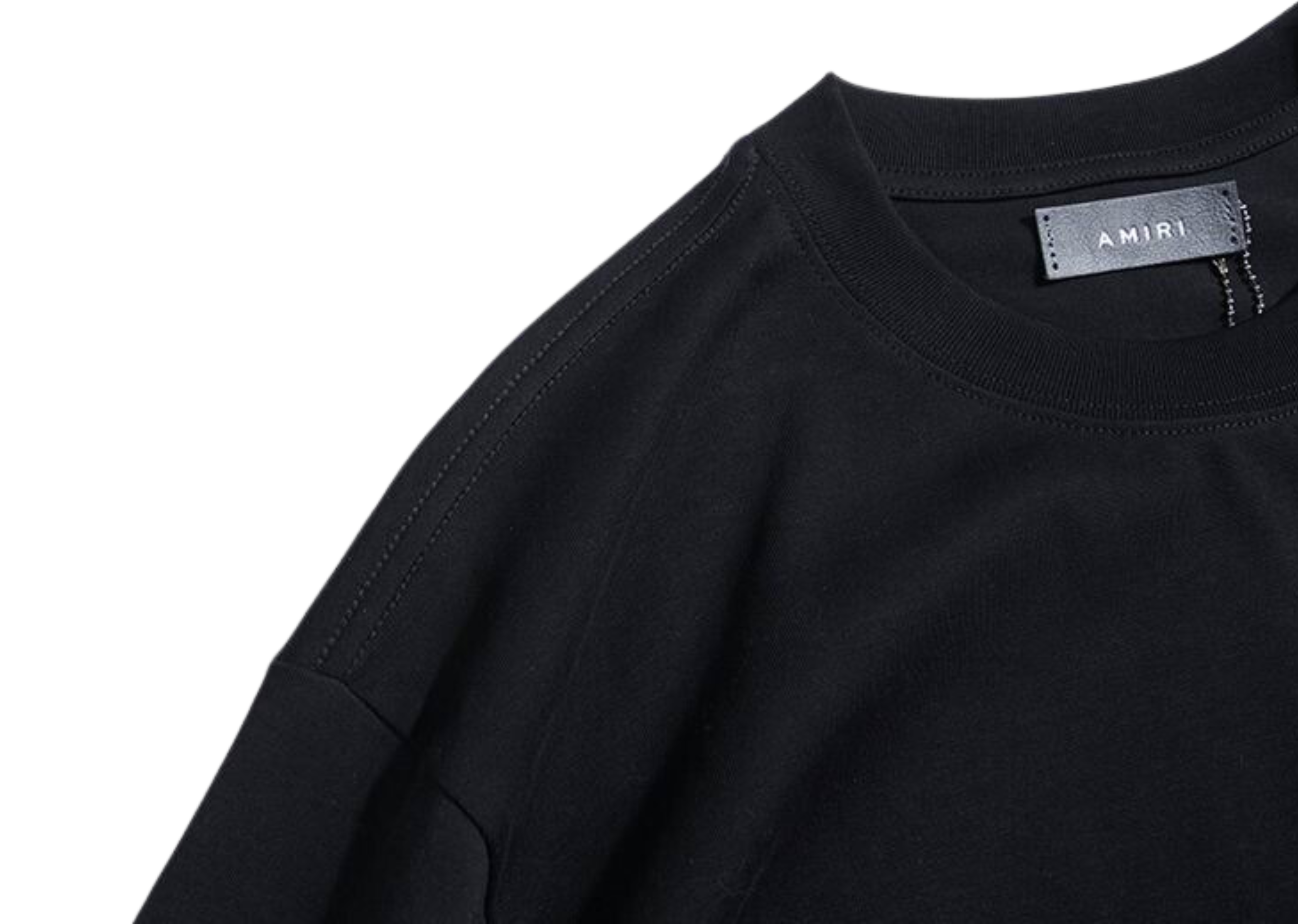 Amiri - Black T -shirt met bedrukt voorste logo