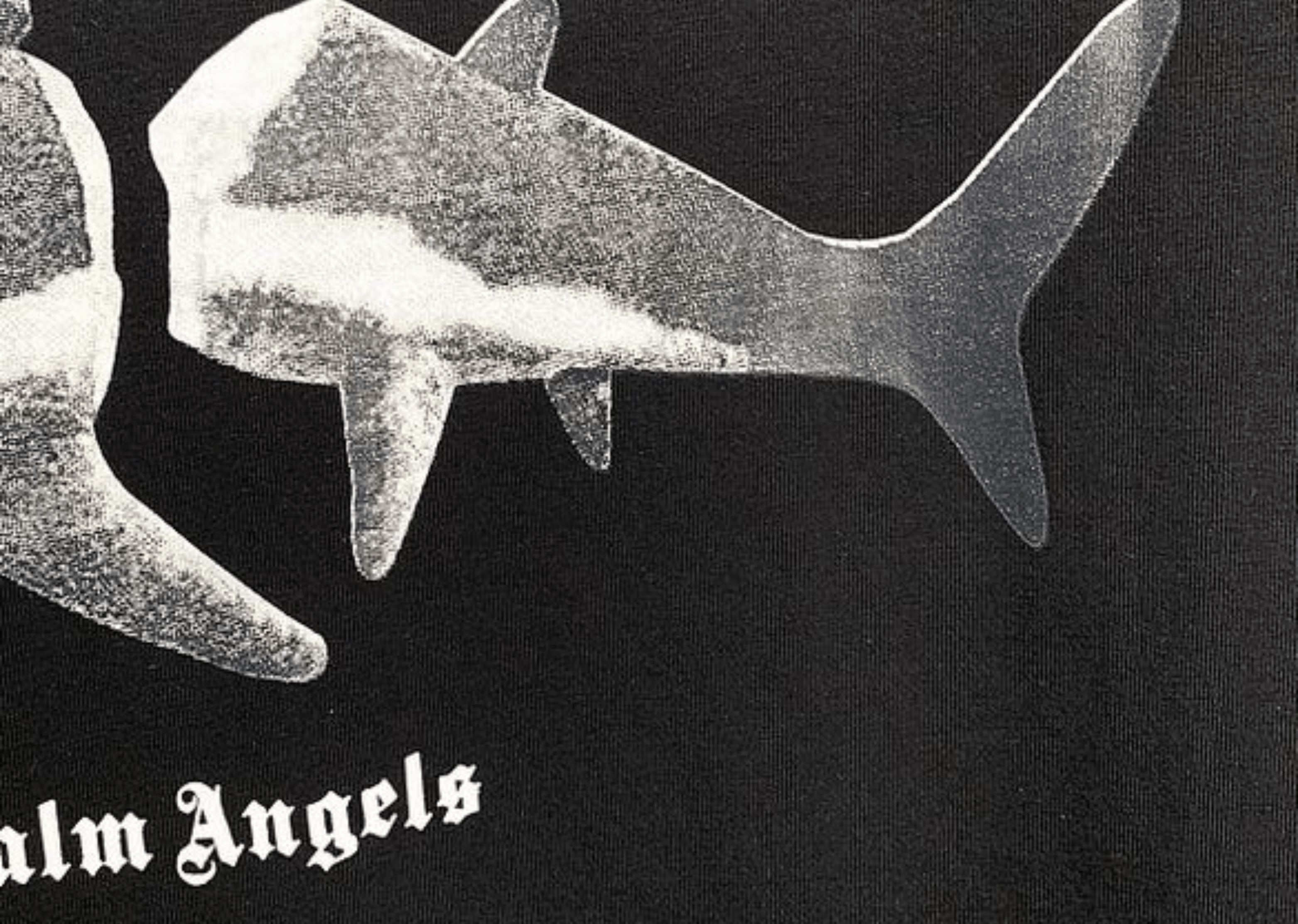 Up to 90 off - Palm Angels Clothing Palm Angels - Printed Logo 'Shark' Black T-Shirt