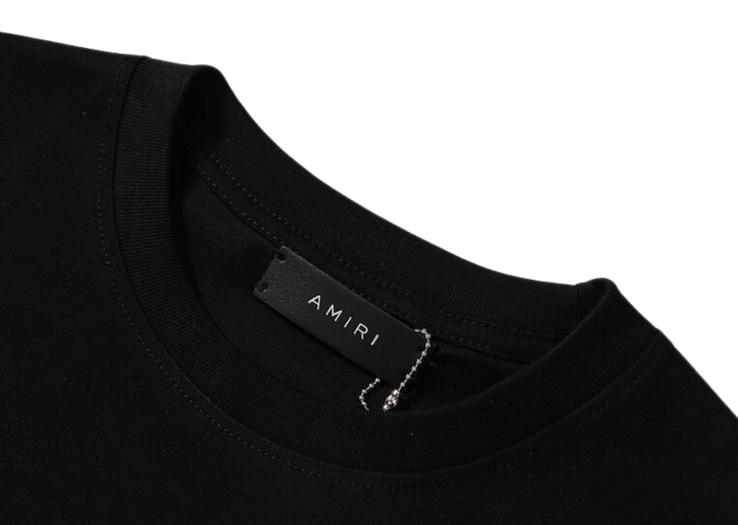 Amiri - T-shirt noir de design rouge imprimé