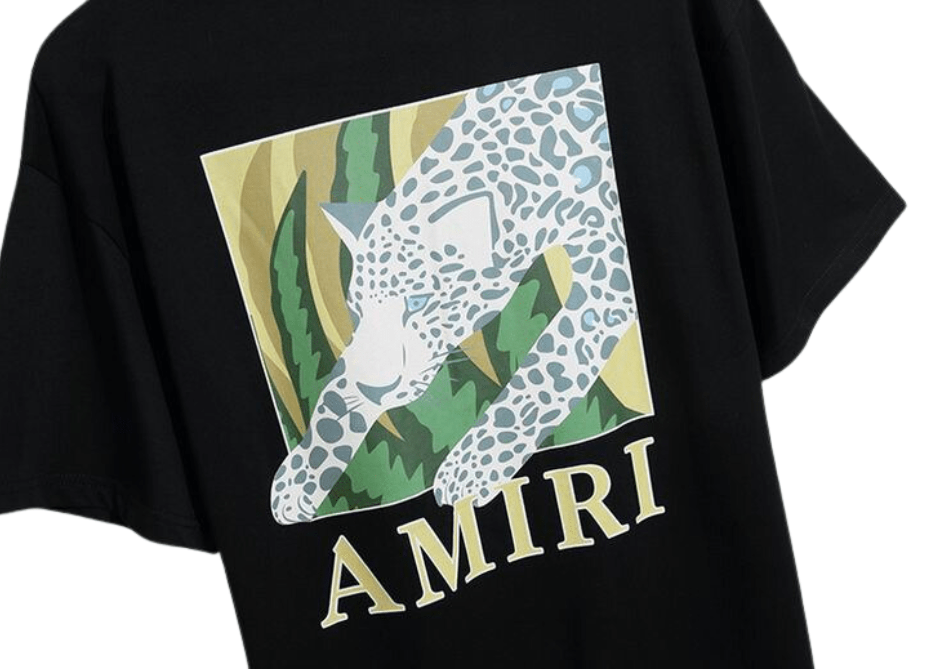 Up to 90 off - Amiri Clothing Amiri - Printed Leopard Black T-Shirt