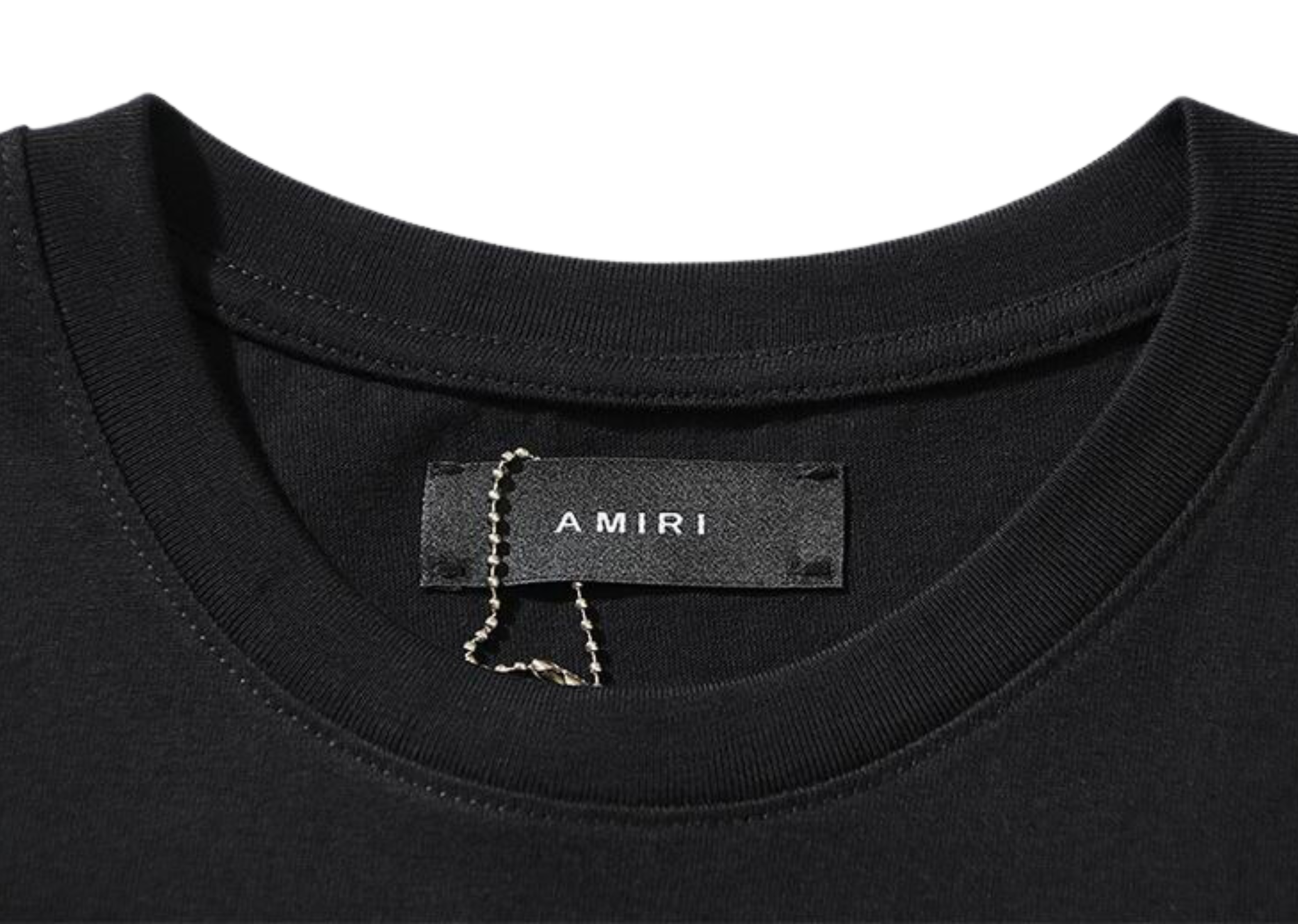 Amiri - logo -ul imprimat față și spate tricou negru