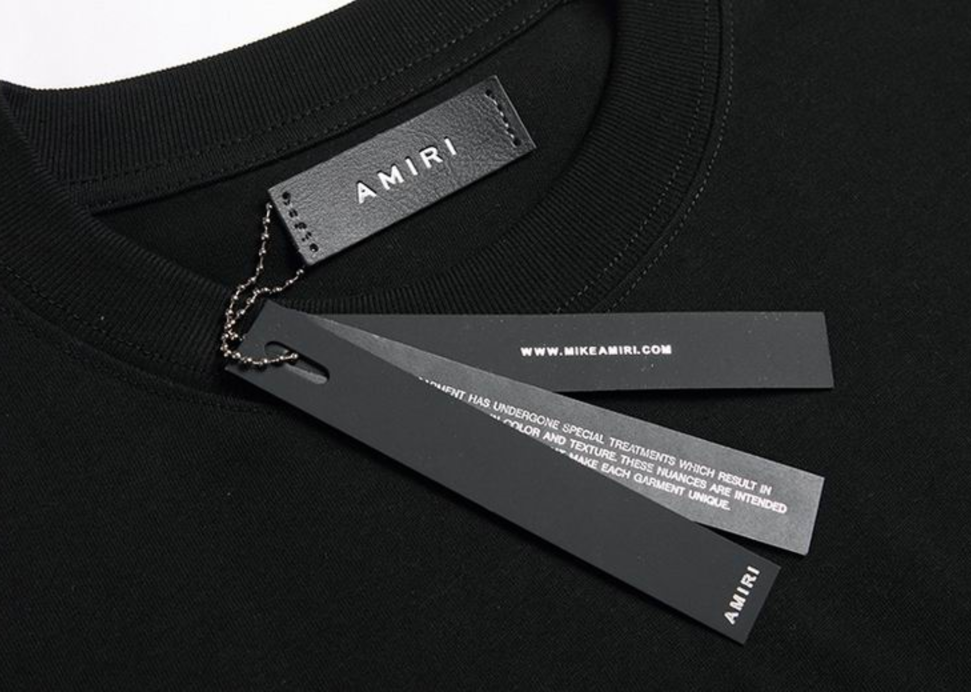 Amiri - gedrukt luipaard zwart T -shirt