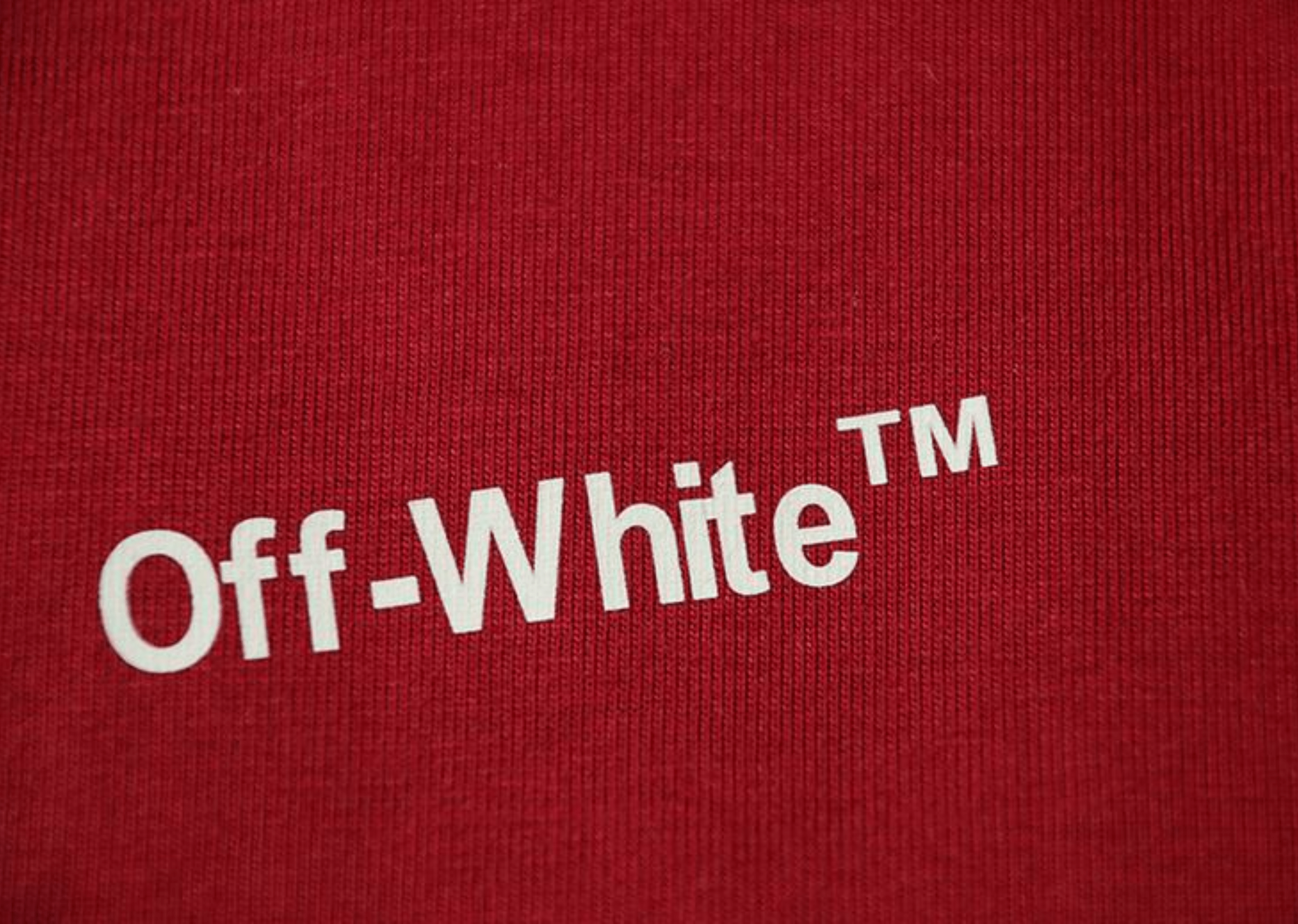 Up to 90 off - Off-White Clothing OFF-WHITE - PRINTED WHITE 'MOON' LOGO RED T-SHIRT