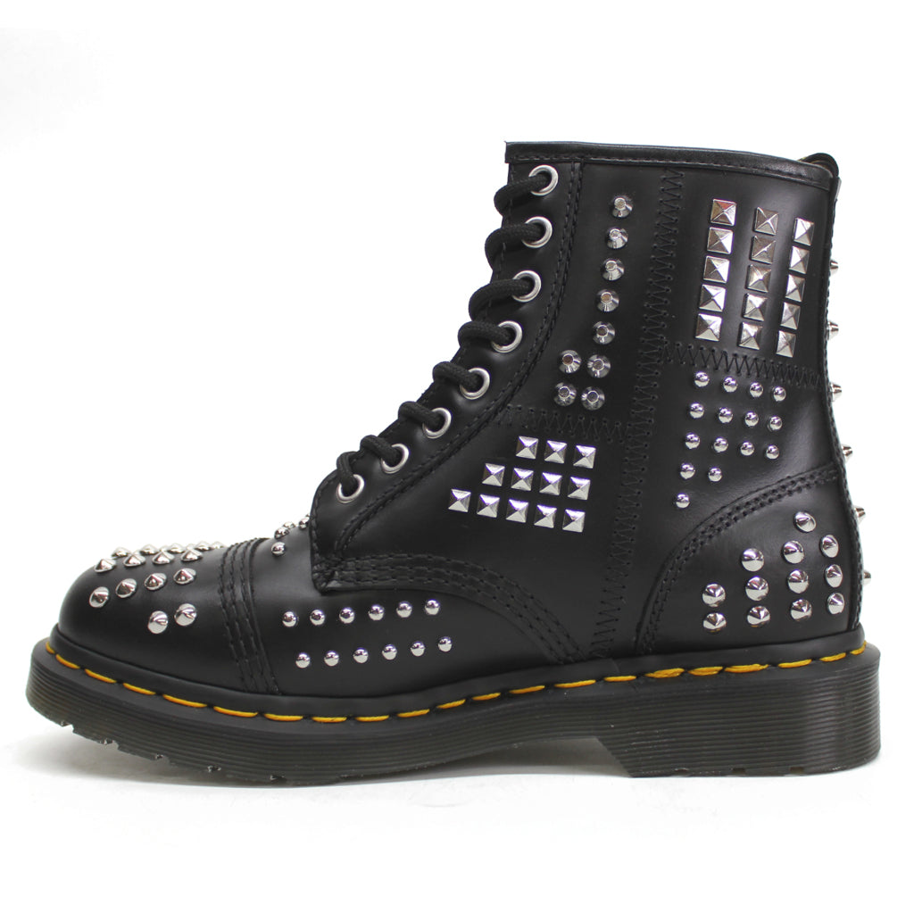 1460 Studded Zip Atlas Leather Unisex Biker Boots