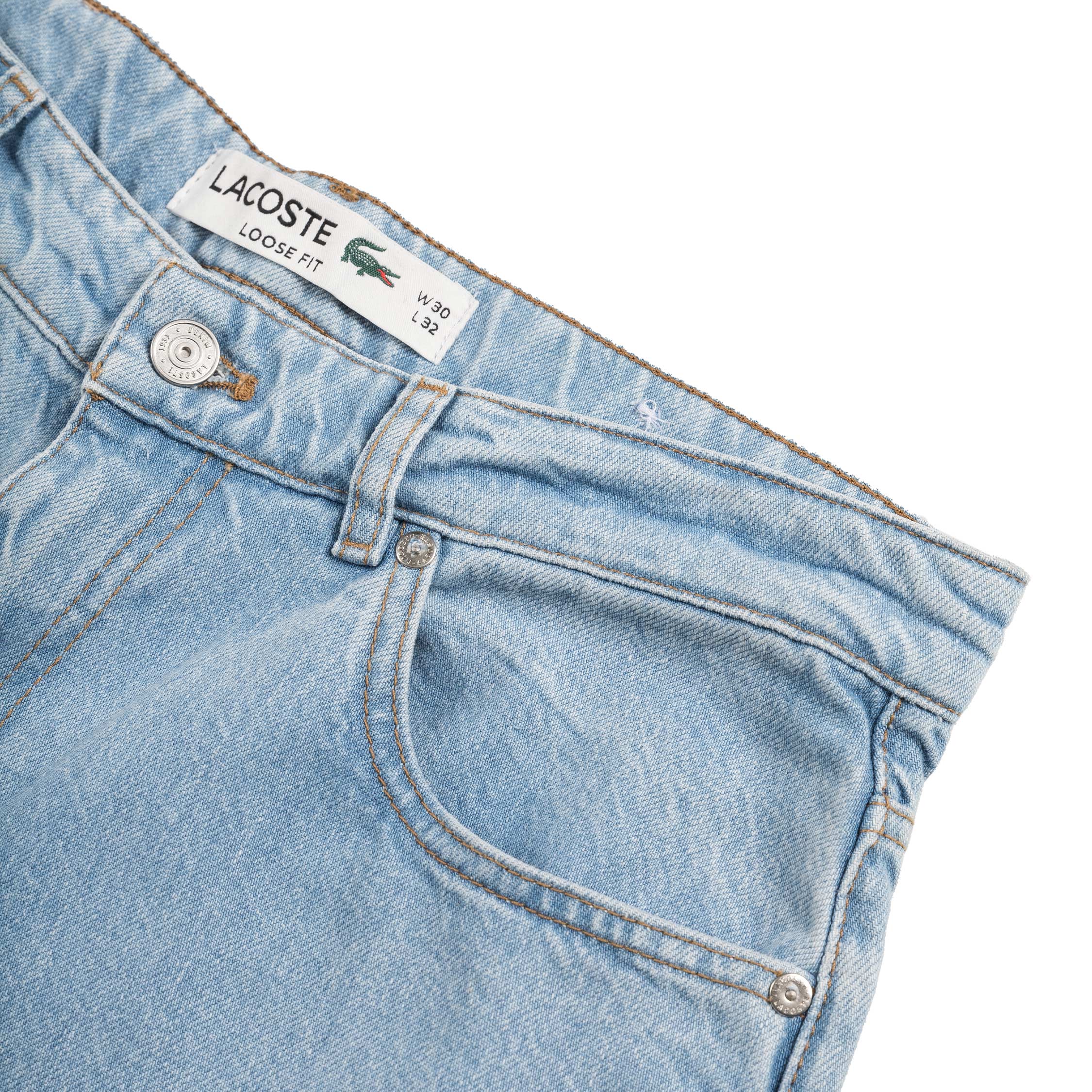 Lacoste Loose Fit Märkes 5 Pocket Jeans