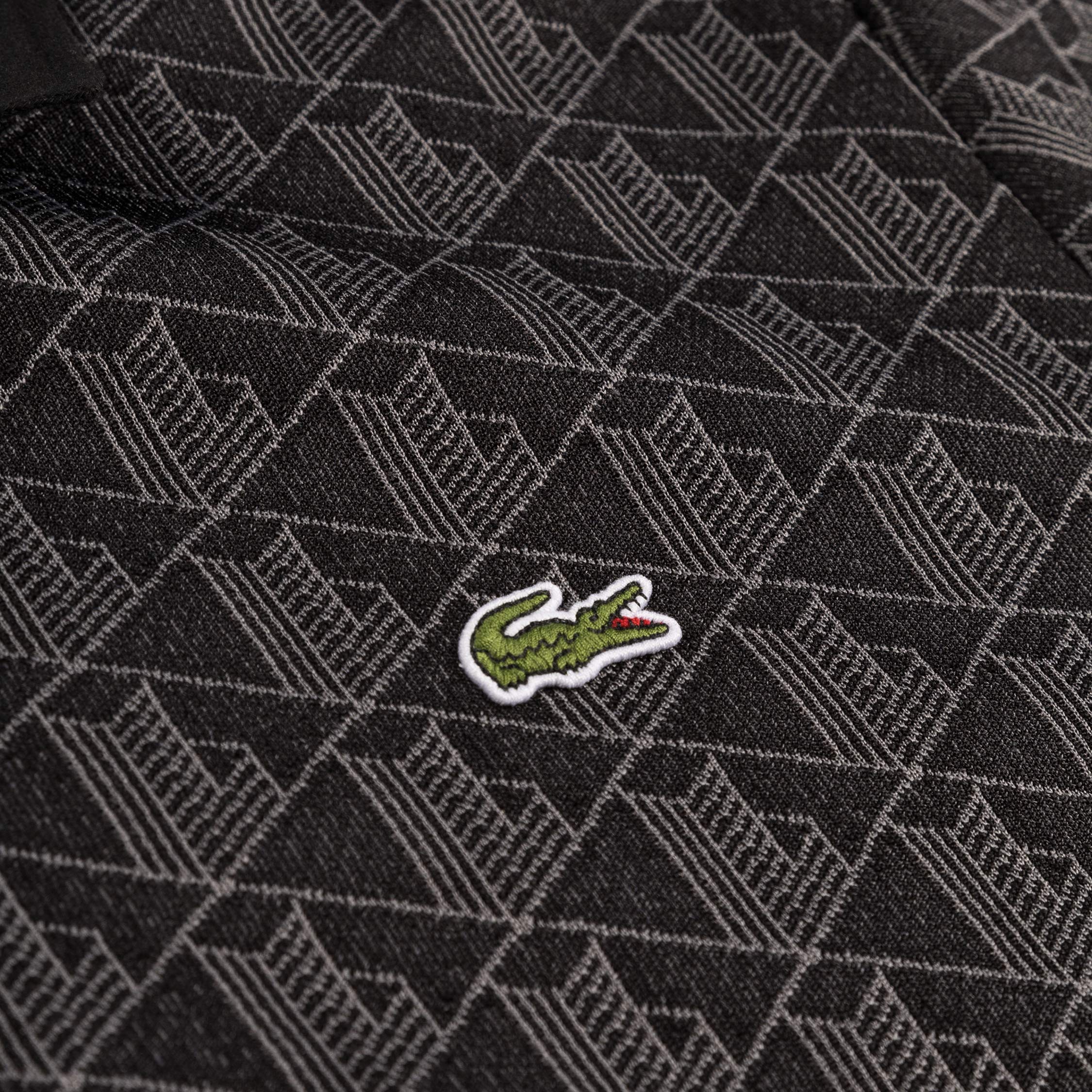 Lacoste kontrastna ovratnina monogram polo majica