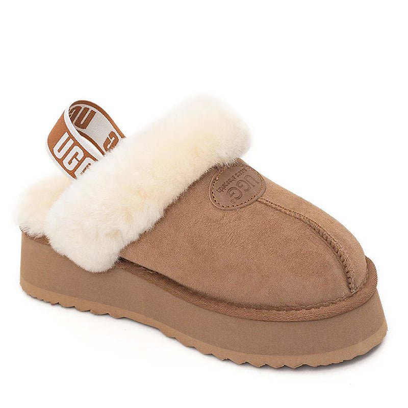 Piattaforma premium ugg fluffy scuff