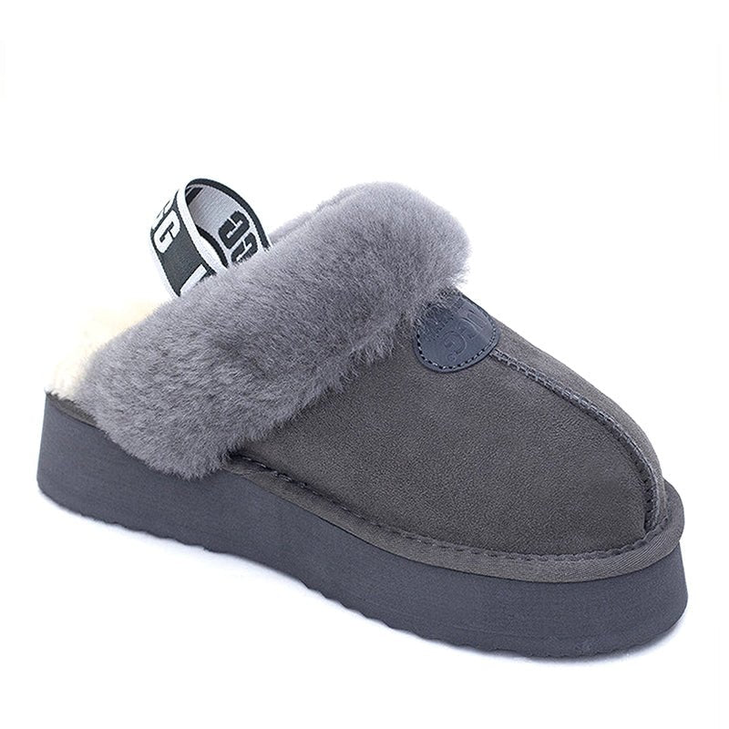 Piattaforma premium ugg fluffy scuff