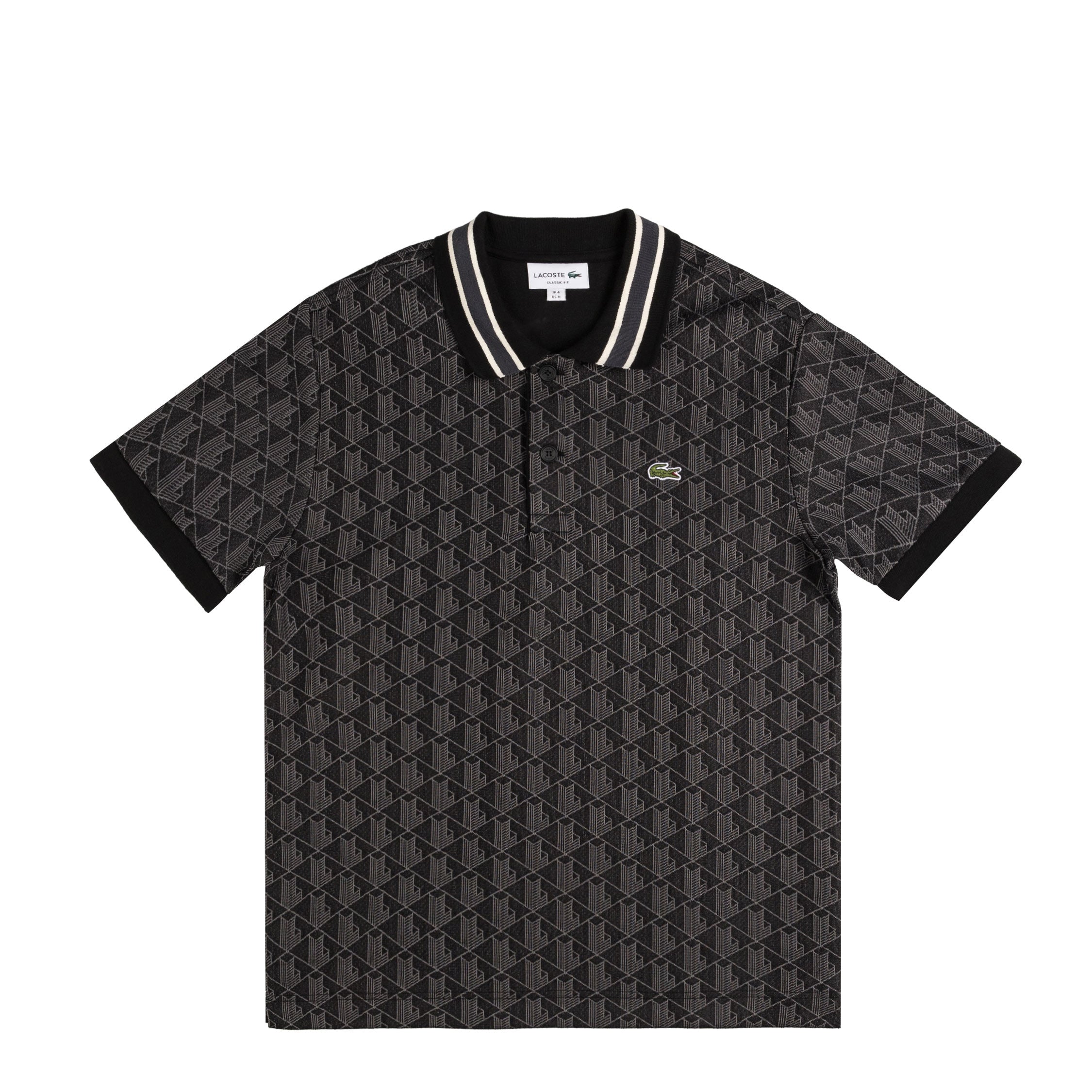 Lacoste contrast kraag monogram poloshirt